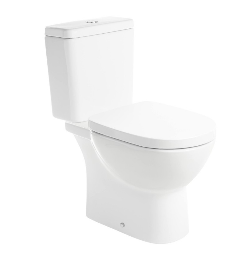 Inodoro Largo Rimless Dual Roca Debba Blanco