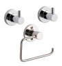 Combo Accesorios para Baño FV Arizona Perchas x 2 + Porta Rollo