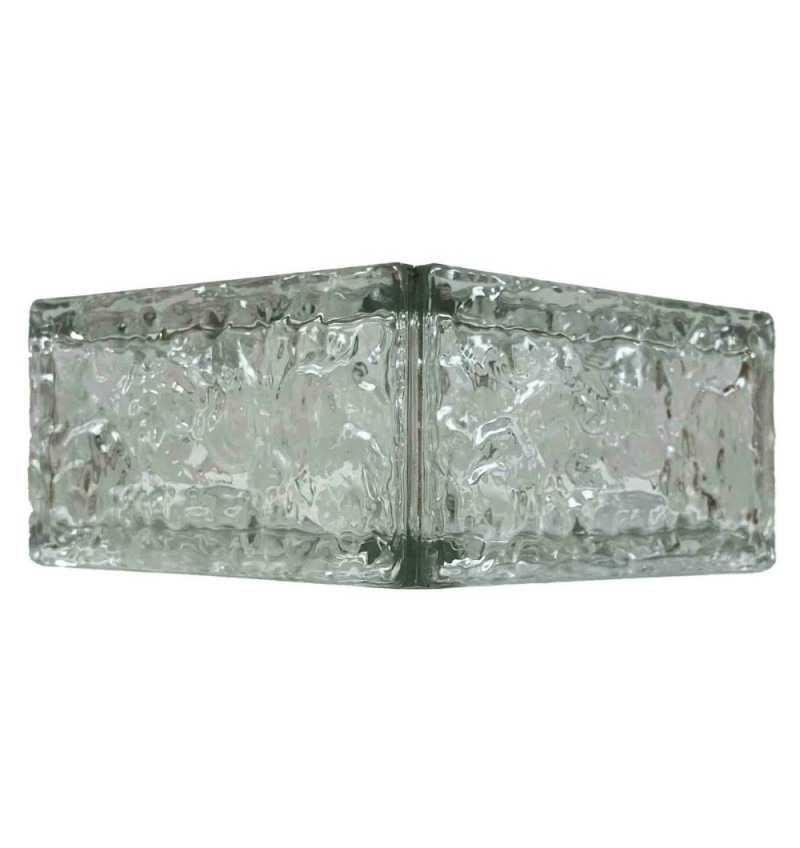 Ladrillo de Vidrio Esquinero Iberico New Wall Incoloro Corner 90° 20x10x5cm.
