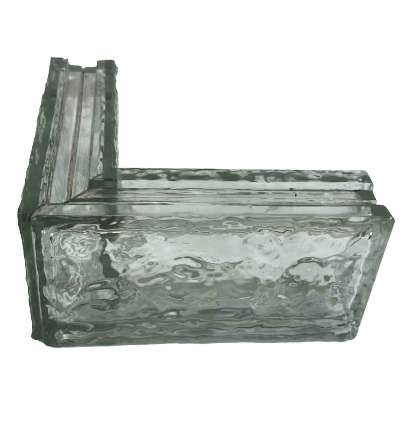 Ladrillo de Vidrio Esquinero Iberico New Wall Incoloro Corner 90° 20x10x5cm.