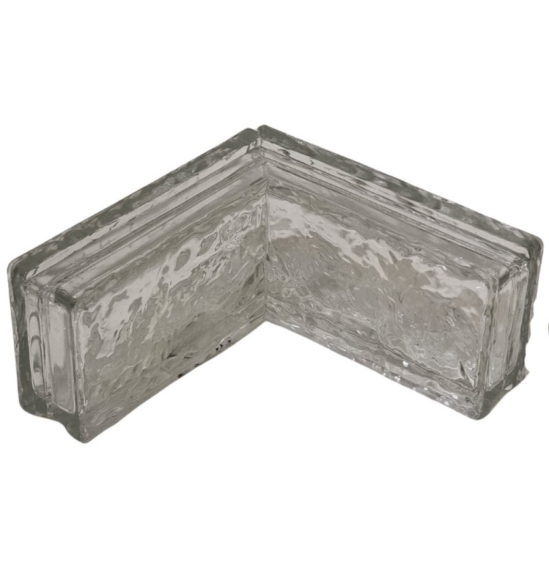 Ladrillo de Vidrio Esquinero Iberico New Wall Incoloro Corner 90° 20x10x5cm.