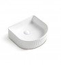 Bacha de Apoyar Denia PL Semi Circular con Sopapa 40x35x13cm