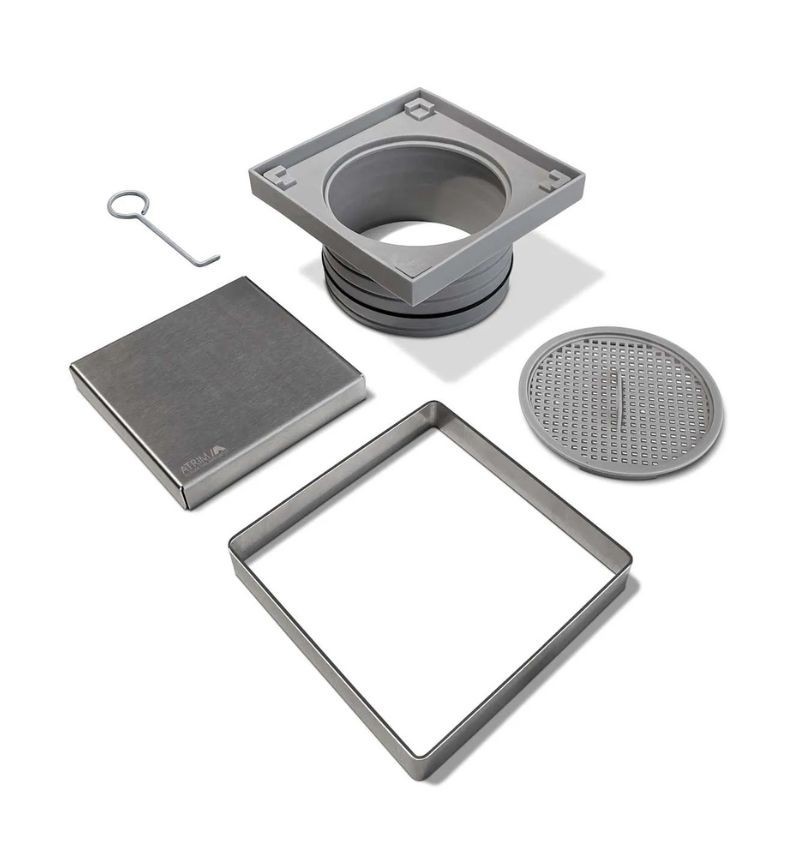 Rejilla para Patio Reversible Atrim Laggon 12x12cm cromo